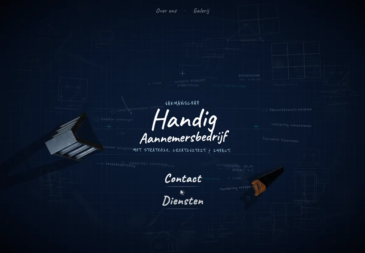 Homepage van Handig Aannemersbedrijf