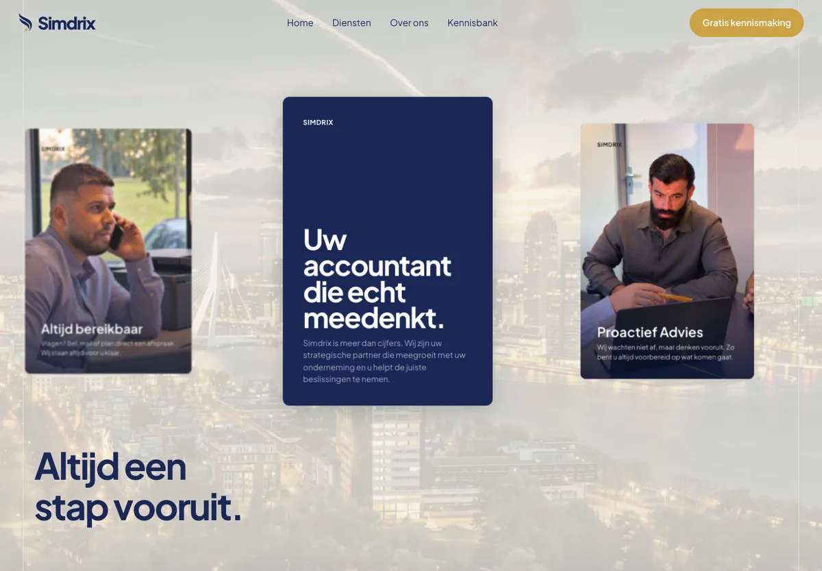 Homepage van Simdrix