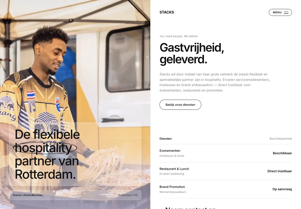 Homepage van Stacks Uitzendbureau
